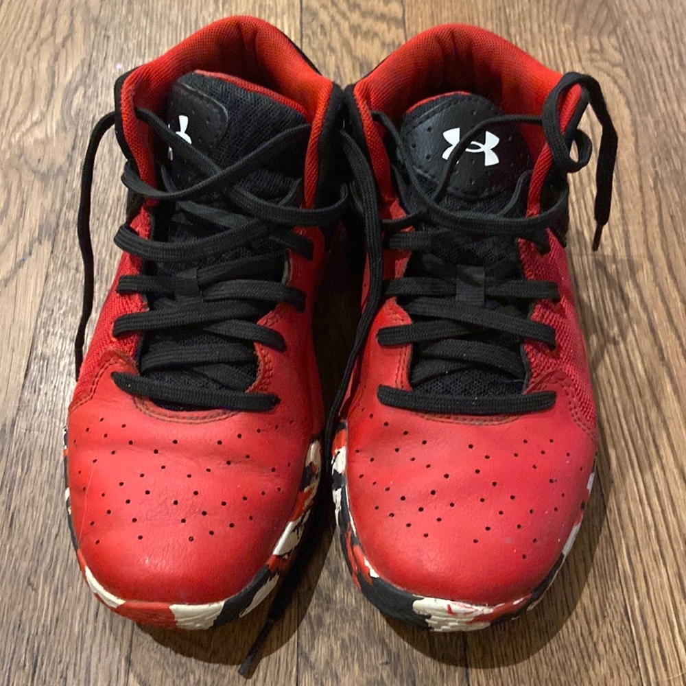 Under Armour Kids Red Basketball Shoes